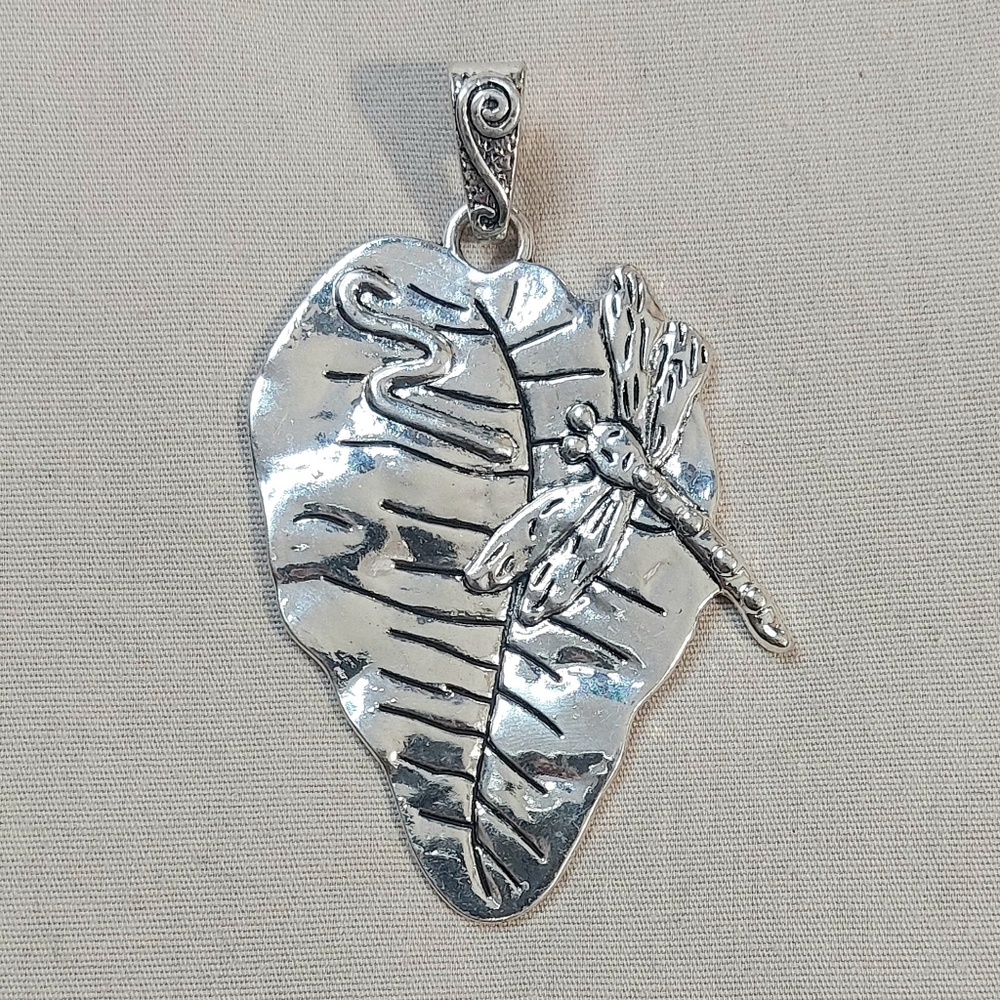 Dragonfly Necklace Jewelry Pendant - Silver Finish